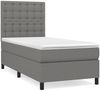 vidaXL Boxspringbett mit Matratze Dunkelgrau 90x190 cm Stoff 3142058 Bild 2