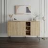 Dmora Kommode Alin, Wohnzimmerbuffet, Wohnzimmer-Sideboard, Moderne Küchen-Speisekammer, 142x36h83 cm, Eiche Bild 2