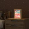 OnlyWow Nachttischlampe Lightbox Wellen - Bunt - Abstrakt - Mädchen, Dimmbar, Farbwechsel, LED, Warmweiß, Kaltweiß, Neutralweiß Einstellbar, Nachtlicht, Kinder- und Babyzimmer, Dimmbar, mit Kabel, Tischleuchte Bild 2