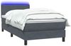 vidaXL Boxspringbett mit Matratze & LED Dunkelgrau 80x220 cm Samt 3316714 Bild 3