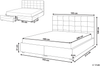 Bett mit Schubladen ROCHELLE 180 x 200 cm Stoff Braun Bild 2