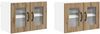 vidaXL Wandglas-Schrank PORTO 2 pcs Artisan-Eiche 60 x 31 x 40 cm 885334 Bild 2