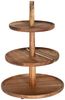 CEPEWA Dekoetagere Etagere Holz 3 Etagen 26x35cm Akazienholz braun Servierplatte Teller Bild 5