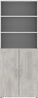 Aktenschrank X - 6 Ordnerhöhen - Weiß/Beton Bild 3