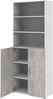 Aktenschrank X - 6 Ordnerhöhen - Weiß/Beton Bild 2