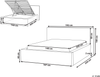Bett mit Stauraum Cord LILLEBONNE 140 x 200 cm Hellbeige Bild 2