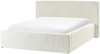 Bett mit Stauraum Cord LILLEBONNE 140 x 200 cm Hellbeige Bild 5