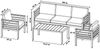 Primaster Gartenmöbel-Set Kreta Lounge Set Sitzgruppe Sitzgarnitur Alu Bank Bild 2