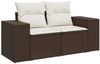 vidaXL 6-tlg. Garten-Sofagarnitur mit Kissen Braun Poly Rattan 3269173 Bild 4