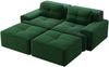 Cloud Modulsofa Boneless U-förmiges Sofa,bequemes Corduroy-Cloud-Sofa Modulares Sofa mit Ottoman Modulares Zweisitzer-Sofa 2-Sitzer Sofa mit Tiefem Sitz für Wohnzimmer Montagefreies Sofa,Corduroy,Grün, Bild 5