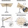 osoltus Ampelschirm KOS Alu-Vario Max 350 x 260 cm axial schwenkbar Beige Bild 4
