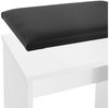 ML-Design Schminktischset mit Hocker und Spiegel, Holz weiß, 60 x 40 x 122 cm Bild 3
