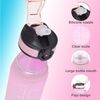 CALIYO Trinkflasche 1 Liter Sport-Wasserflasche mit Strohhalm und Zeitmarkierungen, Auslaufsichere Tritan-Trinkflasche, BPA-frei für Sportart Bild 4