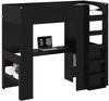 vidaXL Etagenbettgestell mit Schreibtisch Schwarz Eichen-Optik 3410460 Bild 2