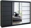 A&J MöbelLand GmbH Schwebetürenschrank VILUNO mit 4 Schubladen und Spiegel (Kostenlose Lieferung – nur für kurze Zeit! TOP ANGEBOT! Geräumiger Schrank mit einer Breite von 200 cm und Spiegel, ideal zur Aufbewahrung von Kleidung und Accessoires. 4 Schub... Bild 5
