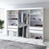 A&J MöbelLand GmbH Schwebetürenschrank VILUNO mit 4 Schubladen und Spiegel (Kostenlose Lieferung – nur für kurze Zeit! TOP ANGEBOT! Geräumiger Schrank mit einer Breite von 200 cm und Spiegel, ideal zur Aufbewahrung von Kleidung und Accessoires. 4 Schub... Bild 2
