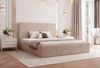 Goldstoff Polsterbett Modernes Bett "LUMINA" mit großem Stauraum und gepolstertem Rahmen (120–200x200 cm, Kopfteilhöhe 70/110 cm), Elegantes Stauraumbett mit gepolstertem Kopfteil und Holzrahmen Bild 5