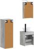vidaXL Badezimmermöbel-Set 4 pcs Betongrau Ingenieurholz und Glas 3407458 Bild 3