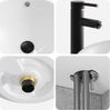vidaXL Badezimmermöbel-Set 4 pcs Betongrau Ingenieurholz und Glas 3407458 Bild 5