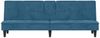vidaXL Schlafsofa mit Getränkehaltern Blau Samt 351919 Bild 5