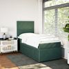 vidaXL Boxspringbett mit Matratze Dunkelgrün 100x200 cm Samt 3294559 Bild 5