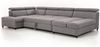 Wohnlandschaft Schlafsofa Sofa ANTON in Stoff Esito Grau Ottomane Rechts Bild 3