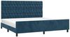 Doppelbett, Bettgestell Modernen ohne Matratze Dunkelblau 200x200 cm Samt d2084e Bild 3