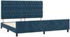 Doppelbett, Bettgestell Modernen ohne Matratze Dunkelblau 200x200 cm Samt d2084e Bild 4