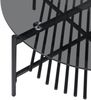 FINEBUY Couchtisch FB111842 Wohnzimmertisch Glas Metall 80 cm Schwarz Rund Sofatisch (Sofatisch Glas Rund 80 cm Schwarz Industrial), Wohnzimmertisch mit Ablage, Metallgestell Modern Bild 5