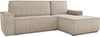 Ecksofa Totti L mit Schlaffunktion und Bettkasten - Cord Stoff - L-Form Couch, Polstersofa, Schlafsofa, Sofagarnitur (Beige (Poso 100) Seite: Rechts) Bild 2