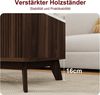FUROKOY Couchtisch Höhenverstellbarer Kaffeetisch Sofatisch mit Verstecktem Stauraum, Wohnzimmertisch mit Tischplatte in Marmoroptik,Walnussholzfarbe Bild 4