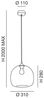 FABAS LUCE 3490-40-126 Pendelleuchte Maia Grau transparent 31cm Bild 3