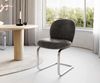 Freischwinger Nube-Flex Mikrofaser Anthrazit Vintage Freischwinger flach Edelstahl Taschenfederkern Bild 1