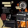 Holzkohlegrill mit Deckel OLLI [Inkl. Grillmatte, Bürste & Handschuhe] Grillwagen Edelstahl-Griff Standgrill Kohlegrillwagen Bild 5