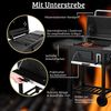 Holzkohlegrill mit Deckel OLLI [Inkl. Grillmatte, Bürste & Handschuhe] Grillwagen Edelstahl-Griff Standgrill Kohlegrillwagen Bild 4