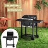 Holzkohlegrill mit Deckel OLLI [Inkl. Grillmatte, Bürste & Handschuhe] Grillwagen Edelstahl-Griff Standgrill Kohlegrillwagen Bild 3
