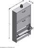 FMD Schuhschrank Step 3 Breite 58,5 cm, Tief 17 cm, mit 3 Klappen, Schuhkipper Bild 4