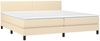 vidaXL Polsterbett mit Matratze Creme 200x200 cm Stoff, Härtegrad: H2 [3139926] Bild 3