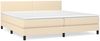 vidaXL Polsterbett mit Matratze Creme 200x200 cm Stoff, Härtegrad: H2 [3139926] Bild 2