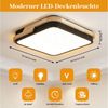 BlingBin LED Deckenleuchte 25 W, Warmweiß, 3000 K, Holzoptik, Deckenlampe für Innenbereich, 2500LM, LED fest integriert, Warmweiß, Naturholz Ceiling Light Für Wohnzimmer, Küche, Schlafzimmer Bild 2