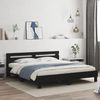 Doppelbett, Bettgestell Modernen mit Kopfteil Schwarz 180x200 cm Holzwerkstoff d1137e Bild 2