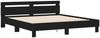 Doppelbett, Bettgestell Modernen mit Kopfteil Schwarz 180x200 cm Holzwerkstoff d1137e Bild 3