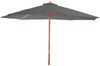 Sonnenschirm Florida, Gartenschirm Marktschirm, Ø 3,5m Polyester/Holz 7kg ~ dunkelgrau Bild 3