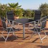 CASARIA® Gartenmöbel Set 4 Stühle mit Gartentisch Silber Bild 2