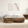vidaXL Bettrahmen mit Schubladen Altholz 140 x 190 cm Holzwerkstoff 3333972 Bild 3