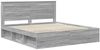 vidaXL Bettrahmen Graues Sonoma 200 x 200 cm Massives Kiefernholz 3410053 Bild 4