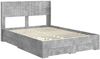 vidaXL Bettgestell mit Stauraum und Kopfteil Betongrau 135 x 190 cm 3414478 Bild 4