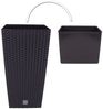 Polyrattan Pflanztopf mit Einsatz 50,5cm anthrazit Blumentopf Pflanztopf Kübel Bild 2
