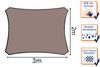 Sonnensegel Rechteckig 2x3m Braun Sonnenschutzsegel für Balkon / Terrassensegel Bild 3