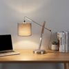 Tischlampe, Stoff Schirm grau, Höhe 47 cm, PADME Bild 2